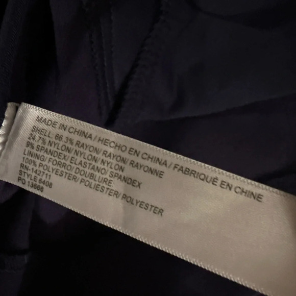 Eloquii Blazer Womens Sz 18 Navy Blue Single Breasted One Button Closure Jacket - Picture 12 of 13